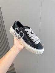 Fortok Dior B33 Black Smooth Calfskin and Dior Oblique Jacquard Leather Low Top Sneakers - 3