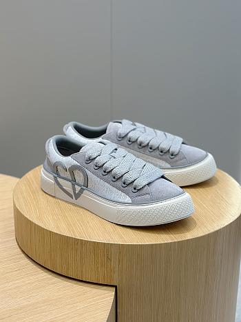 Fortok Dior B33 Blue Smooth Calfskin and Dior Oblique Jacquard Leather Low Top Sneakers