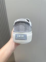 Fortok Dior B33 Blue Smooth Calfskin and Dior Oblique Jacquard Leather Low Top Sneakers - 6