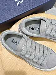 Fortok Dior B33 Blue Smooth Calfskin and Dior Oblique Jacquard Leather Low Top Sneakers - 4