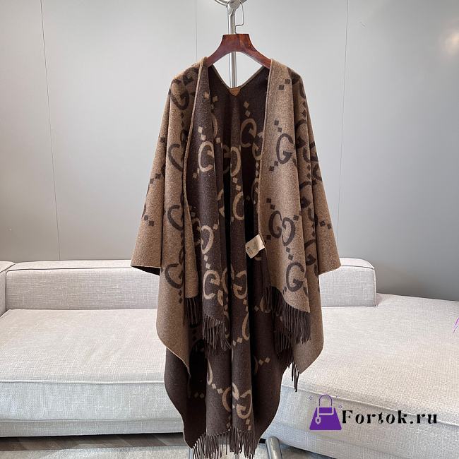Fortok Gucci Double-Sided Cashmere Cape 140x200cm - 1