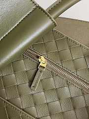 Fortok Bottega Veneta Andiamo Handbag Green 806010 42x35x18cm - 6