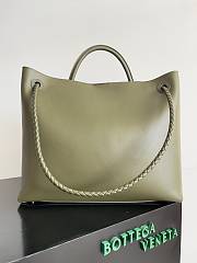 Fortok Bottega Veneta Andiamo Handbag Green 806010 42x35x18cm - 5