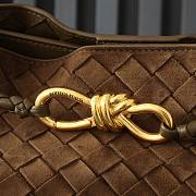 Fortok Bottega Veneta Andiamo Suede Bag Brown 80842 32x24x12cm - 5