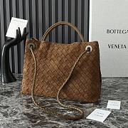 Fortok Bottega Veneta Andiamo Suede Bag Brown 80842 32x24x12cm - 4