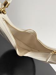 Fortok Bottega Veneta Hula Hoop Shoulder Bag White 794902 28x27x6cm - 4