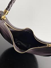 Fortok Bottega Veneta Hula Hoop Shoulder Bag Dark Brown 794902 28x27x6cm  - 6