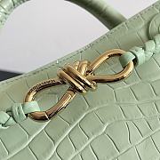 Fortok Bottega Veneta Andiamo Crocodile Leather Bag Green 777614 22x9x15.5cm - 3