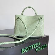 Fortok Bottega Veneta Andiamo Crocodile Leather Bag Green 777614 22x9x15.5cm - 4
