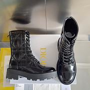 Fortok Dior D-Unit Ankle Boot Black Quilted Cannage Calfskin  - 4