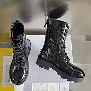 Fortok Dior D-Unit Ankle Boot Black Quilted Cannage Calfskin  - 2