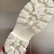Fortok Dior D-Unit Ankle Boot White Quilted Cannage Calfskin - 3