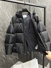 Fortok Dior CD Fabric Oblique Hooded Down Jacket Black  - 4