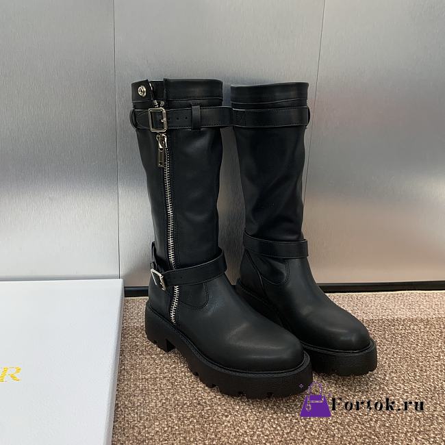 Fortok Dior D-Major Punk Style Boots Black - 1