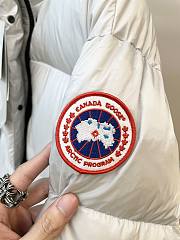 Fortok Canada Goose Cypress Classic Embroidered Logo Short Parka Down Jacket Cream - 6