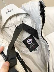 Fortok Canada Goose Cypress Classic Embroidered Logo Short Parka Down Jacket Cream - 4