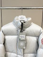 Fortok Canada Goose Cypress Classic Embroidered Logo Short Parka Down Jacket Cream - 3