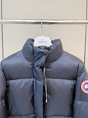 Fortok Canada Goose Cypress Classic Embroidered Logo Short Parka Down Jacket Black - 3