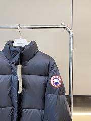 Fortok Canada Goose Cypress Classic Embroidered Logo Short Parka Down Jacket Black - 2