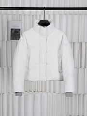 Fortok Canada Goose Cypress Classic Embroidered Logo Short Parka Down Jacket White - 1