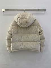 Fortok Moncler Daos Velvet Hooded Down Jacket Cream - 6