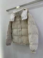 Fortok Moncler Daos Velvet Hooded Down Jacket Cream - 2