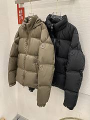 Fortok Moncler Besbre Hooded Short Down Jacket Beige / Black - 6