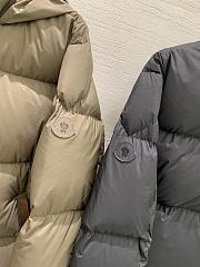 Fortok Moncler Besbre Hooded Short Down Jacket Beige / Black - 2