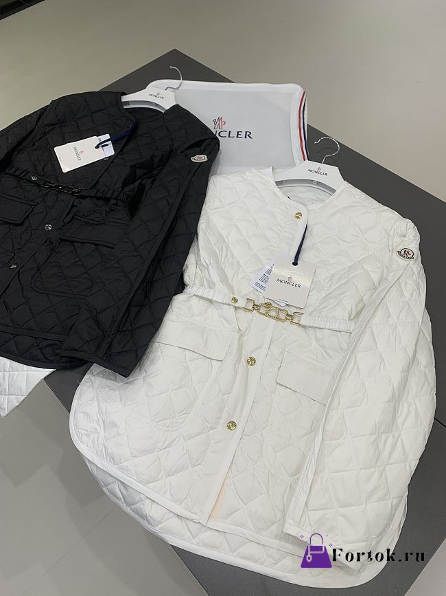 Fortok Moncler Corinto Short Down Jacket White / Black  - 1