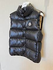 Fortok Moncler Collar Snap-button Down Vest Black - 5