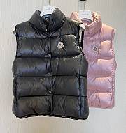 Fortok Moncler Collar Snap-button Down Vest Black - 4