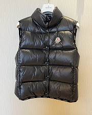 Fortok Moncler Collar Snap-button Down Vest Black - 2