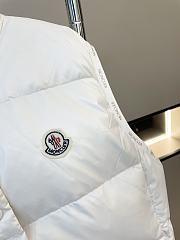 Fortok Moncler Collar Snap-button Down Vest White - 5