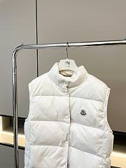 Fortok Moncler Collar Snap-button Down Vest White - 2