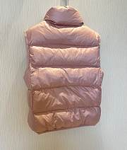 Fortok Moncler Collar Snap-button Down Vest Pink - 6