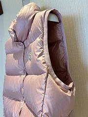 Fortok Moncler Collar Snap-button Down Vest Pink - 4