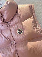 Fortok Moncler Collar Snap-button Down Vest Pink - 2