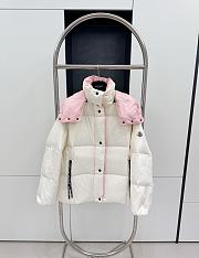 Fortok Moncler Parnan Down Jacket White And Pink  - 1