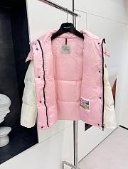 Fortok Moncler Parnan Down Jacket White And Pink  - 5