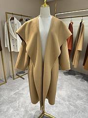 Fortok Maxmara Rienza Large Lapel Ripple Cashmere Coat Camel - 1