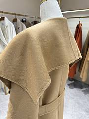 Fortok Maxmara Rienza Large Lapel Ripple Cashmere Coat Camel - 3