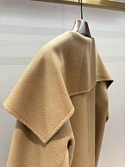 Fortok Maxmara Rienza Large Lapel Ripple Cashmere Coat Camel - 2
