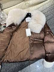 Fortok Maxmara Fur Collar Coat Brown - 3