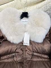 Fortok Maxmara Fur Collar Coat Brown - 4