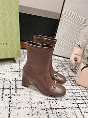 Fortok Gucci Horsebit Ankle Boot Dark Brown  - 1