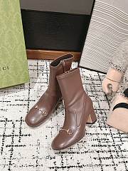 Fortok Gucci Horsebit Ankle Boot Dark Brown  - 6