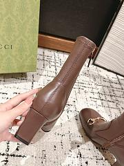 Fortok Gucci Horsebit Ankle Boot Dark Brown  - 4