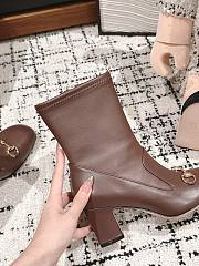 Fortok Gucci Horsebit Ankle Boot Dark Brown  - 3
