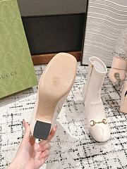 Fortok Gucci Horsebit Ankle Boot White - 4