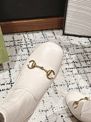 Fortok Gucci Horsebit Ankle Boot White - 5